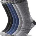 Senker Fashion Merino Wool Socks for Men Women, Hiking Thermal Warm Thick Crew Sock for Winter Outdoors Work 3 Pairs Overall Pick 2 Pack