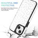MOWIME Compatible with iPhone Air Wallet Case with Card Holder (2 Cards), Cheetah Print Shockproof Soft TPU Protective Cover Women Girls, Leopard Case for iPhone Air 6.5 Inch, White