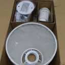 White Plug in Wall Sconces Set of Two, White Wall Sconce with Cord, Bedside Wall Lamps Plug in Set of 2 with Fabric Linen Shade, Wall Decor Bedroom Sconces for Living Room Hallway Porch