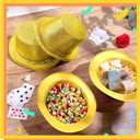 Hillban 12 Pack Gold Hats Glitter Sequin Party Top Hats Bulk Disco Costume Accessories for Magician Birthday Celebration Magic Masquerades Cosplay Party Supplies