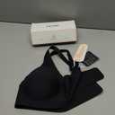 OEAK Womens Deep V Bras Wireless Comfortable Bra Supportive No Underwire Bras Tshirt Push Up Bralettes Plunge Seamless Bra (Small, Black)