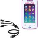 BoxWave Cable Compatible with VTech KidiBuzz G2 - MultiCharge MicroUSB Cable, Multiple Charging Cable Micro USB Cable - Black