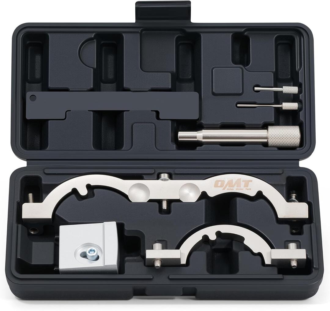 Orion Motor Tech Turbo Engine Timing Tool Kit, Camshaft Alignment and Locking Tool Set, Timing Belt Kit Compatible with 1.0L 1.2L 1.4L Chevy Cruze Vauxhall Opel More, 7pc Timing Chain Replacement Set (black)