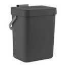 LALASTAR Mini Countertop Can, Compact Waste Basket Garbage Can, Small Bin with Lid for Desk/Office/Dorm, 3L/0.8 Gal, Black