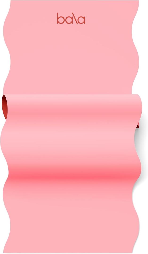 Bala Yoga Mat for Home Gym - Non Slip Exercise Mat for Home Workout, Stretching, Pilates, Aerobics & Floor & Fitness Work Out - Indoor Exercising Mat (Blush)