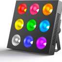 Stage Wall Wash Lights Bar,120W LED RGBW Rectangular Dj Par Light Bar 4/6/9/36/38CH DMX Control Auto Play Sound Activated Strobe Lights for Parties Halloween Wedding Disco Dance Church Birthday