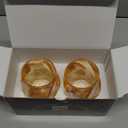 Whiskey Glasses Set of 2, Rocks Glass, 8.5 OZ Drinking Glasses, Creative Twisted Crystal Old Fashioned Cocktail Glass Tumbler for Bourbon, Scotch, Tequila, Cognac, Rum (Amber)