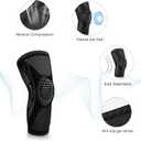 POWERLIX Knee Brace with Support and Pad for Pain Relief, Medical Knee Support, Compression Knee Sleeve for for Men & Women Knee Support for Running, Basketball, Volleyball, Large Size