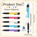 100pcs Ballpoint Pens Bulk Retractable Ballpoint Pen Blue Ink 1.0mm Medium Point Smooth Writing Click Pens with with Comfort Grip for Teachers Students Restaurant Servers School Office Use