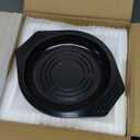 Okllen Large Korean Ceramic Bowl with Lid and Platter, 54 oz Clay Pot for Cooking, Sizzling Hot Pot for Dolsot Bibimbap, Soup, Casserole, Rice, Stew, Noodle