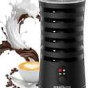 PARIS RHÔNE Electric Milk Frother 4-in-1 Milk Frother for Hot and Cold Milk Foam, Warm Milk, Non-Slip Non-Slip Shape Automatic Shut-Off Milk Container