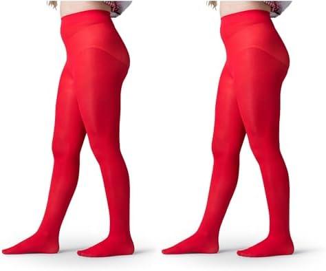 Silky Toes Girls Opaque Microfiber Tights 1-2 Pairs Black White or Colored Nylon Stockings for Kids - ballet footed tights, Size: 2-4
