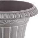 Arcadia Garden Products PL00CW Classic Traditional Plastic Urn Planter Indoor/Outdoor, 16" x 18", White Wash