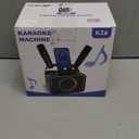 Karaoke Machine,Portable Bluetooth Speaker with 2 Wireless Microphone for Adults & Kids with LED Lights, Karaoke Microphone with PA System Supports USB/TF/AUX,Gift for Party (Purple)