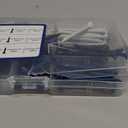 Wensilon(105 PCS) 3/16" Concrete Screw Anchor Kit Blue/Black/White Flat Head for Anchoring to Masonry, Block or Brick Stucco