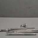 TEECK Shower Curtain Rod, 32-80 inch Adjustable Spring Tension Curtain Rod, Never Rust Anti-Slip Shower Curtain Rod for Bathroom, No Drilling, Never Collapse, Easy to Use, Silver