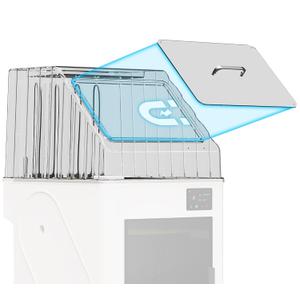 BIQU PopCap Clear Top Cover ONLY Compatible with Snapmaker U1, High-Temp Resistant PC Transparent Enclosure Insulated and Dustproof, Magnetic Hatch, Integrated Tool Tray, Reduce 15dB Noise