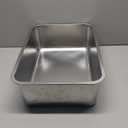 Kirecoo Stainless Steel Cat Litter Box, Large Metal High Sided Cat Pan Box, Indoor Litter Tray, Non Stick, No Smell, Easy to Clean, Pet Toilet Supplies for Cats (19.5*13.6*5.96)