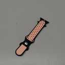 DaQin Compatible with Apple Watch Band 38mm/40mm/41mm/42mm(Series 10) M/L for Women Men, Soft Silicone Sport Breathable Wristband Strap for iWatch Series 10 SE Ultra,Black/Pink