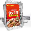 MAXTBEE Aluminum Pans Foil Pans, 10 Pack 9x13 Disposable Trays Half Size Tin Pans Heavy Duty Foil Trays Food Containers For Cooking, Baking, Roasting, Chafing, Heating or Steam Table  
