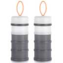 Accmor 2 Pack Baby Formula Dispenser On The Go, Stackable Formula Dispenser Formula Container to Go, Non-Spill Portable Milk Powder Kids Snack Storage Container, BPA Free