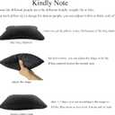 Car Neck Pillows Both Side Pu Leather 2pieces Pack Headrest Fit for Most Cars Filled Fiber Universal Car Pillow (Black)