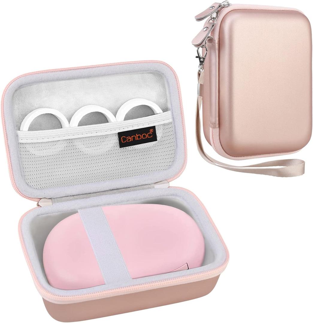 Canboc Label Maker Case for SUPVAN E10, Rose Gold, Monochrome, Label Maker Case
