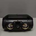 Bluetooth Speaker, 30W Portable Bluetooth Boombox with Subwoofer, FM Radio, RGB Colorful Lights, EQ, Stereo Sound, Booming Bass, 10H Playtime Wireless Party Speaker for Home, Outdoor, Travel, Camping (Black Gold)