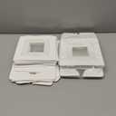 BENECREAT 16Packs 5.5x5.5x2inch Clear PVC Square Window Gift Boxes, White Kraft Paper Present Boxes for Wedding Favor, Festival Gift Packaging, Chocolates, Cookies Small Crafts