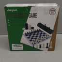 Juegoal 20" Portable Chess & Checkers Set, 2 in 1 Travel Board Games for Kids and Adults, Folding Roll up Chess Game Sets, Extra 26 Checker Pieces, Tournament Thick Mousepad Mat with Storage Bag