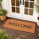 Welcome Long Doormat for Double Door Entrance, 24 x 60 Inch