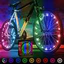 Activ Life 2-Tire Pack LED Bike Wheel Lights with Batteries Included, Get 100% Brighter and Visible from All Angles for Ultimate Safety and Style