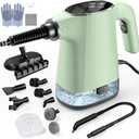 Handheld Steam Cleaner, Portable Steamer for Cleaning with 18PCS Accessories, 12s Fast Heating, Pressurized Steam Cleaner for Home, Kitchen, Bathroom, Car Detailing, Window, and Clothes, Green