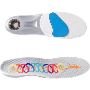 2 x Heavy Duty Support - Over 220 Lbs of Plantar Fasciitis Arch Support Insoles with Airbag Springs for High Shock Absorption Suitable for Men's and Women's Work Boot Insoles (Gray, S)