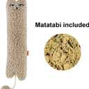 TTcat Catnip Silvervine Matatabi Pillow for Cats & Kittens,Cat Kicker Toy,Large Size Cat Pillow Soothing Plush Cat Toy(Gray)