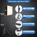 EMART Softbox Lighting Kit, 16"X16" Soft Box, 3000K-6000K 85W LED Bulbs with Remote, 65" Tripod, Professional Softbox Photography Lighting Kit for Studio Lights, Portrait, Video Recording(1PACK)