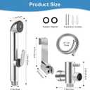 Handheld Bidet Sprayer for Toilet,Adjustable Water Pressure with Bidet Hose for Feminine Wash, Zinc Alloy Muslim Shower Bathroom Bidet Sprayer Set for Baby Wash,Support Wall or Toilet Mount