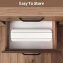 24" x 16" Large Stone Drying Mat for Kitchen Counter, Collapsible Quick Absorbent Drying Mat, Diatomaceous Earth Dish Drying Mat for Kitchen Dishes Bottles Cups, Match Any Countertop(White)