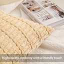Aegero Pack of 2 Corduroy Decorative Throw Pillow Covers 18x18 InchSoft Boho Striped Pillow Covers Modern Farmhouse Home Decor for Sofa Living Room Couch Bed(Beige)