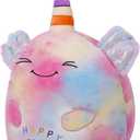 24 lnch Happy Birthday Axolotl Stuffed Animal Birthday Plush Toy Plushies Pillow Soft Plushie Doll Gifts for Girls Boys Christmas Decoration, Medium