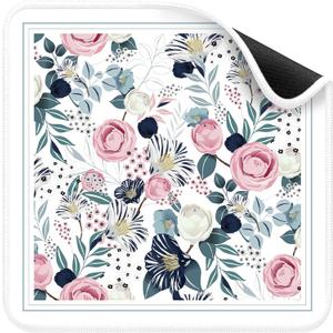 Deyimmei Mahjong Mat for Table - Non-Slip Mahjong Table Cover with Storage Pockets, Perfect Mahjong Accessories & Gifts for Women, Men, and Mahjong Enthusiasts (Rose Whispers), 31.5 X 31.5 Inches