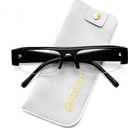 FEISEDY Chic Semi Rimless Blue Light Glasses for Women, Y2K Narrow Rectangular Fake Eyeglasses B0431