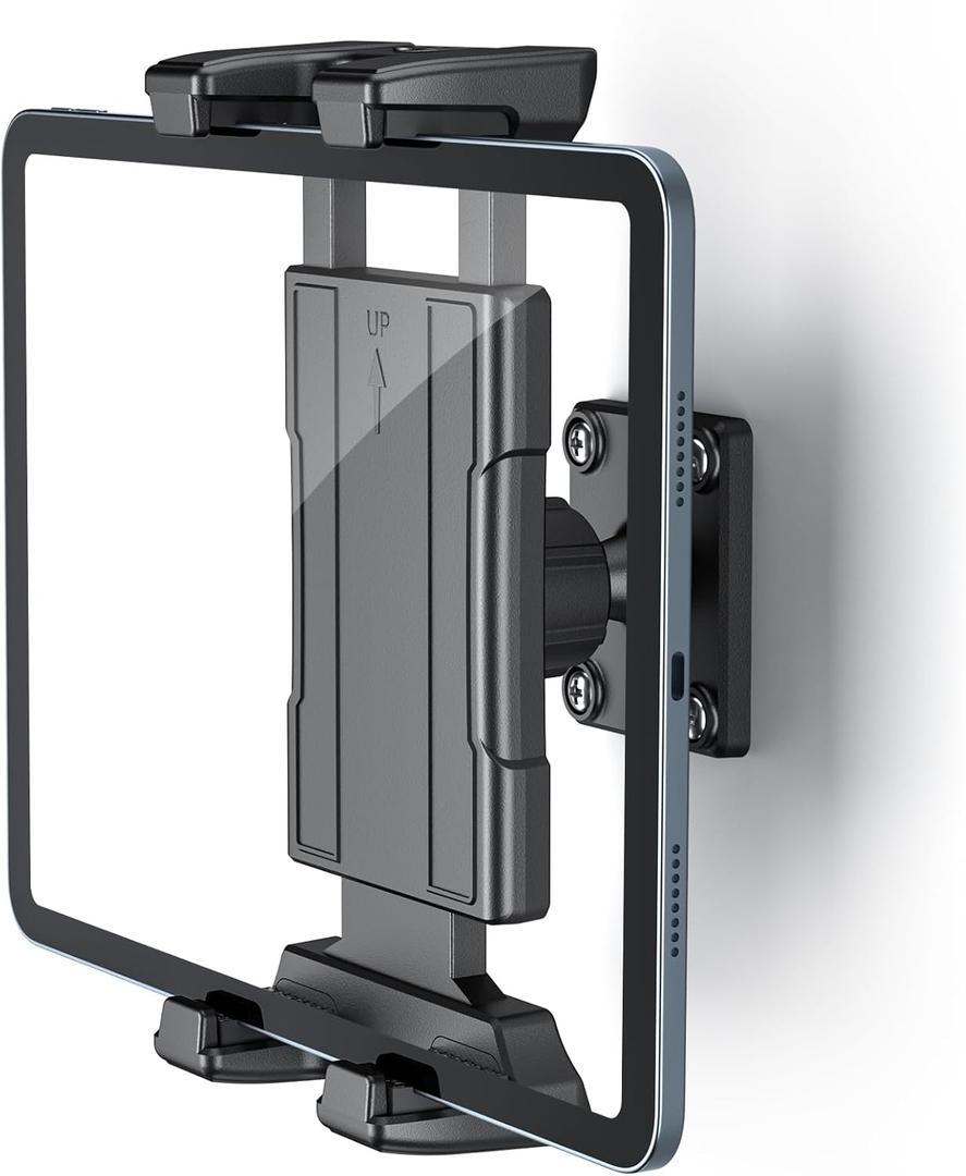 OHLPRO Universal Tablet Wall Mount Holder for 4.7-13 inch Tablet Smartphone eReader, 360 Adjustment Compatible with iPad, iPhone, Kindle Fire HD, Galaxy Tab, Switch, Drilled Screw Mounting