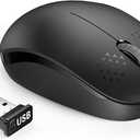 seenda Wireless Mouse for Laptop, 2.4G Noiseless Mouse with USB Receiver  Optical Tracking Portable Computer Mice for Chromebook, PC, Tablet, Windows System, 24 Months Battery Life  Black