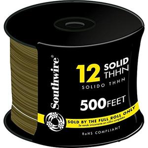 Southwire 500 ft. 12 Brown Solid CU THHN Wire