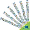 Eureka 846352 S'Cool Era Characters Extra Wide Decorative Classroom and Bulletin Board Trim for Teachers, 3.25" Wide with 37 Feet Total, Multicolor, 12 Strips, 37" x 3.3"