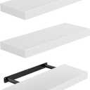 15x7 White Floating Shelves 3 Pack