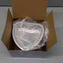 Hushee 12 Pcs 15 oz Valentine's Day Heart Shaped Cake Pan with Lid 6.3 Inch Aluminum Foil Disposable Cupcake Baking Pan Heart Food Packing Muffin Tin Liner Pudding Cooking Cup for Mother's Day