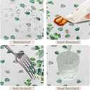 Spring Summer Round Tablecloth 36 Inch Watercolor Sage Green Eucalyptus Leaves Circle Table Cloth Washable Polyester Fabric Table Cover for Kitchen Dining Room Indoor Outdoor Home Decor