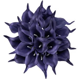 22pcs Purple Flowers Artificial Calla Lily Silk Flowers 13.4 Inch for Home Decor for Spring Flowers, Home Kitchen, Wedding Decorations, and centerpieces